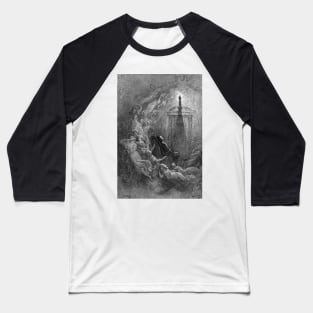 The Raven - Gustave Dore Baseball T-Shirt